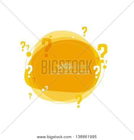 Question mark icon. Help symbol. FAQ sign on background. vector. Banner roundish form