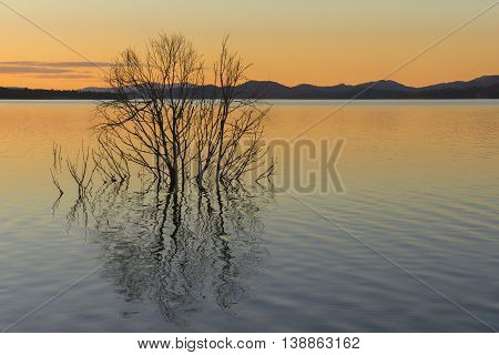 Lake Wivenhoe in Queensland during the day. Apart of Wivenhoe Dam.