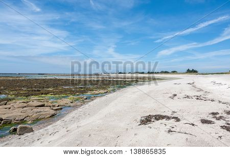 coastal scenery around Penmarch in the Finistere department in Brittany France