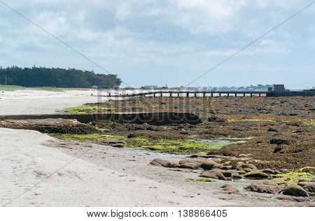 coastal scenery around Penmarch in the Finistere department in Brittany France