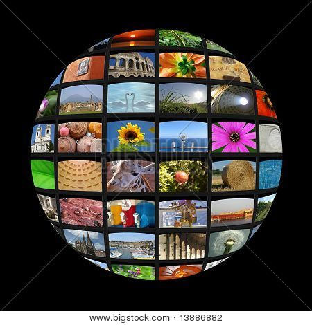 Monitore mit Bildern