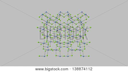 Chromium 3 chloride or chromic chloride describes any of several compounds of with the formula CrCl3H2O. 3d illustration