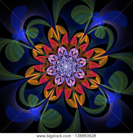 Fabulous multicolored flower pattern. You can use it for invitations notebook covers phone case postcards cards wallpapers and so on. Artwork for creative design art and entertainment.