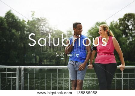 Salubrious Wellness Healthy Fitness Strong Powerful Concept