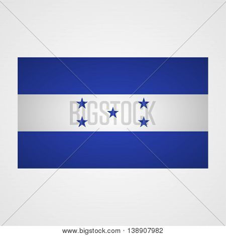 Honduras flag on a gray background. Vector illustration