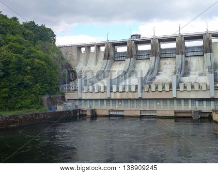 Lower Part Of Slapy Dam In Czech Republic
