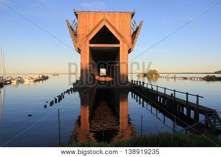 An old ore dock in Marquette, Michigan.  Located in Upper Peninsula of Michigan