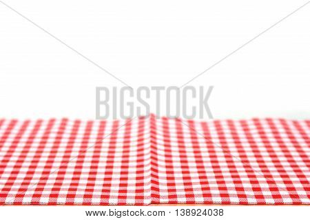 red tablecloth for food serving texture background