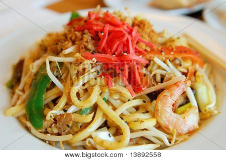 Fyret Noodle med rejer