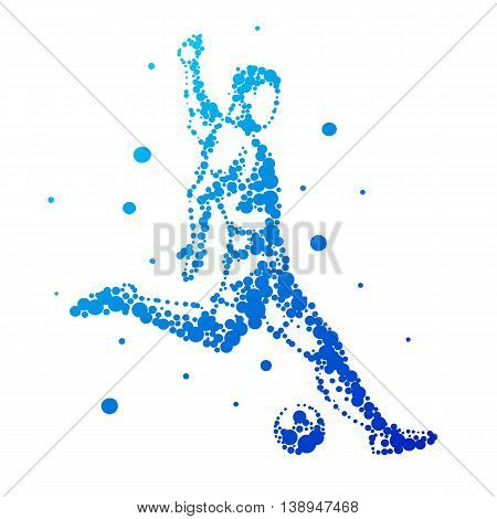 Illustration Of Abstract Football Player.