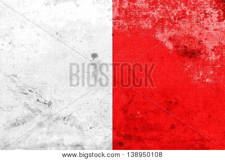 Flag Of Mdina, Malta, With A Vintage And Old Look