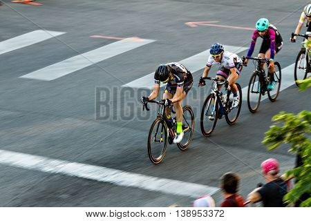 Line Of Bike Riders