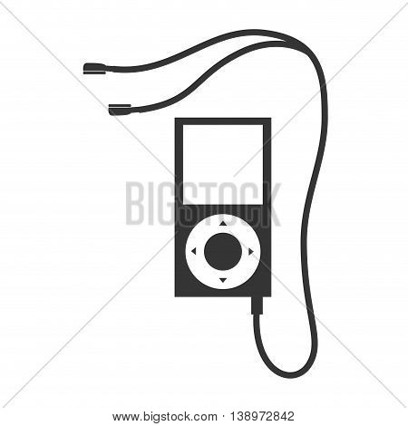 MP4 music player , isolated flat icon vector illustration