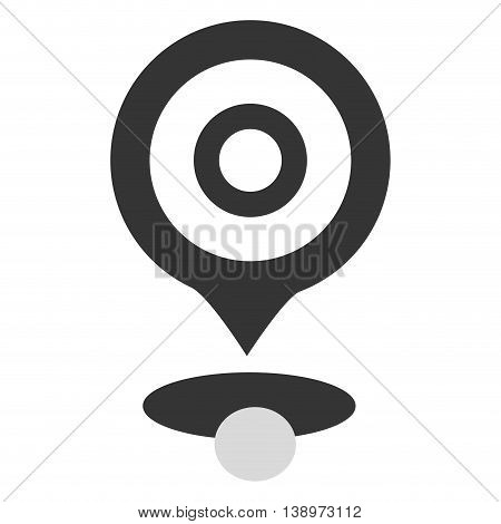 gps target ubication , isolated flat icon vector illustration