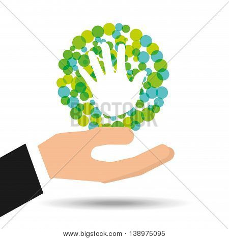 ecology enviromental eco nature isolated, vector illustration