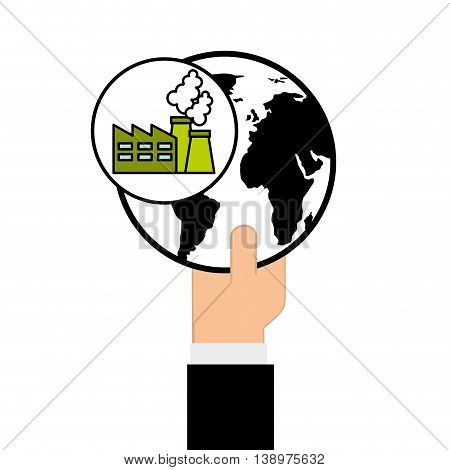 ecology enviromental eco nature isolated, vector illustration