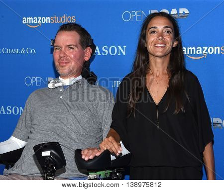 LOS ANGELES - JUL 14:  Steve Gleason & Michel Varisco arrives to the 