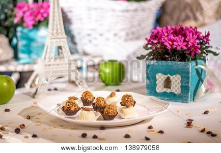 Sweets Candy French Eiffel tower Paris apple