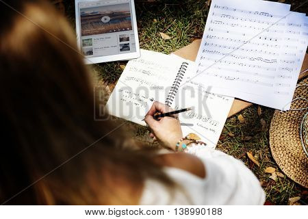 Song Writer Melody Creativity Guitar Musical Instrument Concept