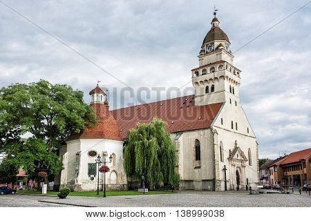 Parish church of saint archangel Michael and funeral chapel of saint Anna Skalica Slovak republic. Religious architecture. Travel destination. Cultural heritage. Beautiful place.