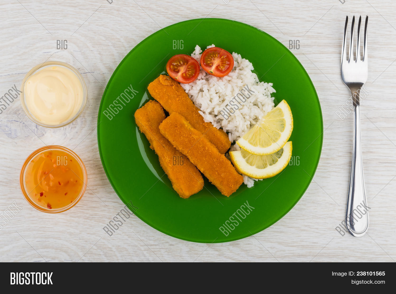 Fried Fish Sticks Rice Image & Photo (Free Trial) Bigstock