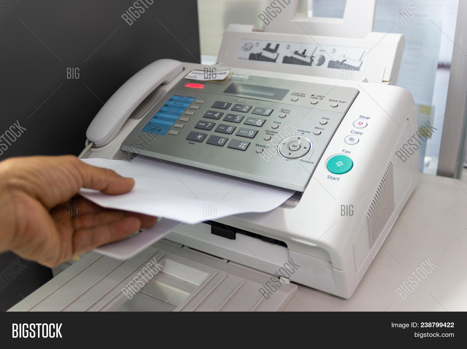 Men Using Fax Machine Image & Photo (Free Trial) Bigstock