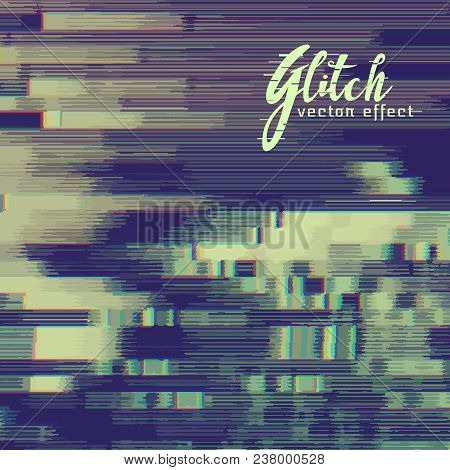 Glitch Effect Background With Image Malfunction Distortion