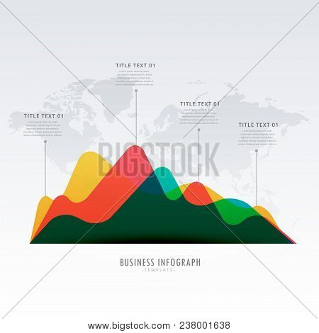 Presentaion Graphic And Stats Diagram In Modern Wavy Style