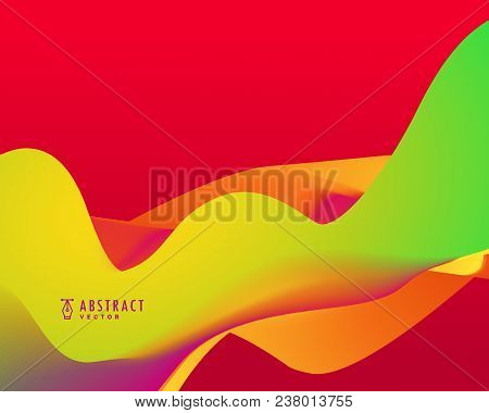 Resd Background With Bright Colors Wave Vector