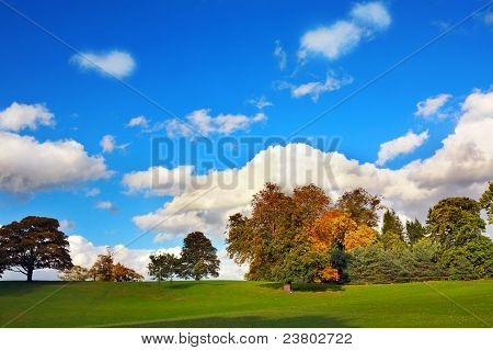 Bella autunno nel parco di Falkirk, in Scozia