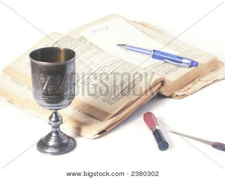 Vecchio libro di cucina