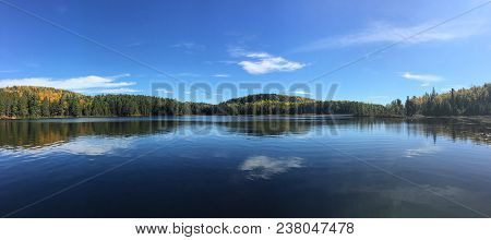 A Panorama View Of Algonquin Scene In Fall