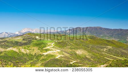 Beautiful Mountain Landscape With A View Of The Serpentine Road
