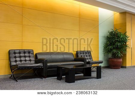 The Sofa Which Is Put In Modern Buildin