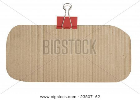 เนื้อกระดาษแข็งและ binderclip