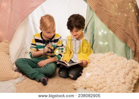 boys reading light