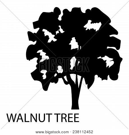 Walnut Tree Icon. Simple Illustration Of Walnut Tree Vector Icon For Web
