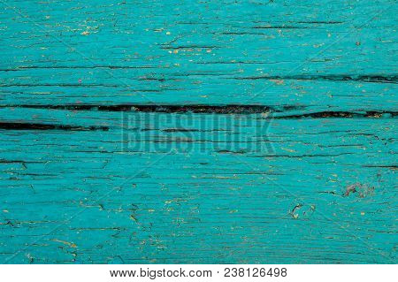Close Up Macrophotography Texture Of A Vintage Bright Turquoise Colored Wood Board Painted For A Bac