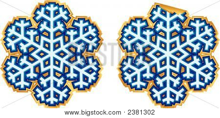 Etiqueta engomada del copo de nieve