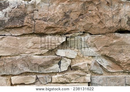 Cracked Stone Wall Background