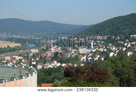 GEMUNDEN, GERMANY - JULY 06: Gemunden am Main is a town in the Main-Spessart district in the Regierungsbezirk of Lower Franconia in Bavaria, Germany on July 06, 2017.