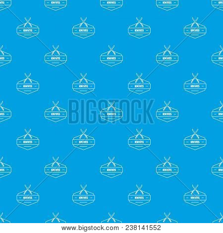 Knive Pattern Vector Seamless Blue Repeat For Any Use