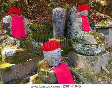 Beautiful Walk With Jizo In Kanman-ga-fuchi, Nikko, Japan