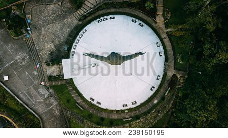 Puerto Plata, Dominican Republic. The Giant Statue Of Christ The Redeemer On Pico Isabel De Torres. 
