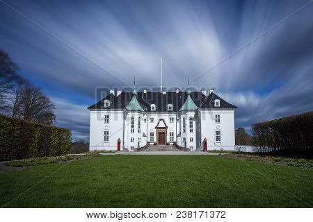 Aarhus, Denmark. March 23 2018. Marselisborg Palace In Aarhus Denmark. The Castle Is Used By The Dan