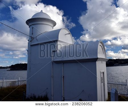 Balgowlah, Australia - Feb 4, 2018. Grotto Point Light, Also Known As Port Jackson Entrance Range Fr