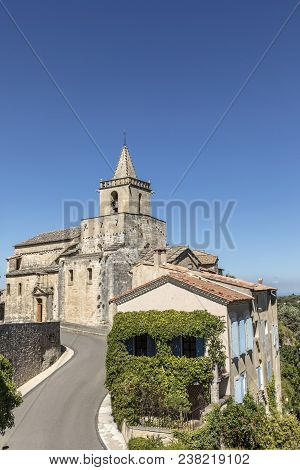 View To Old Church Of Venasque, Provence, France