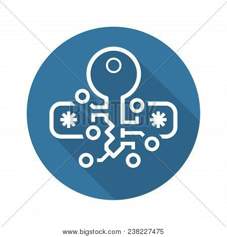 Crypto Protection Icon. Modern Computer Network Technology Sign. Digital Graphic Symbol. Passcode Fi
