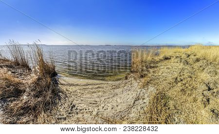 Achterwasser In Zinnowitz At Island Of Usedom At The Baltic Sea