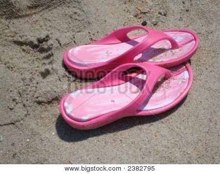 Un paio rosa Flip Flops
